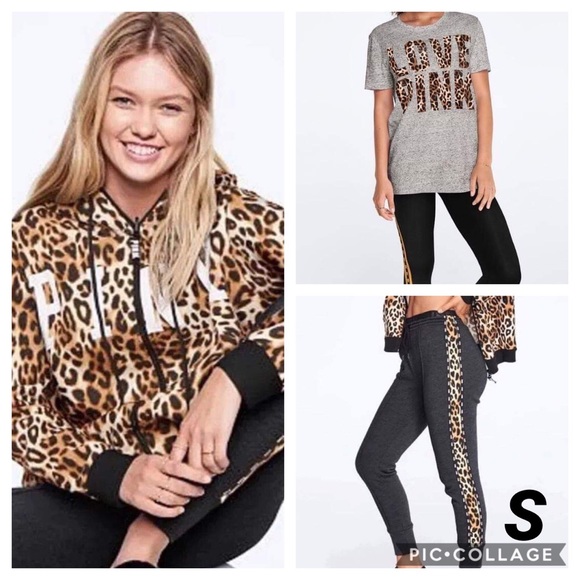 PINK Victoria's Secret Tops - *SOLD* NWT VS PINK Leopard 3pc Set